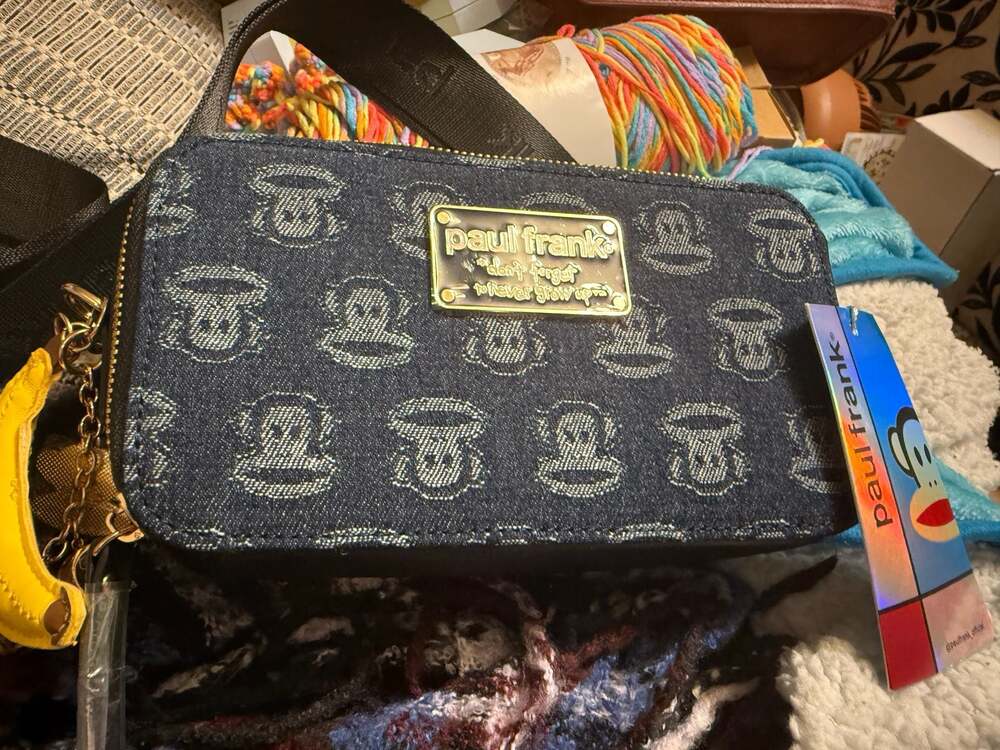 Paul Frank Denim Julius Monkey Crossbody Bag